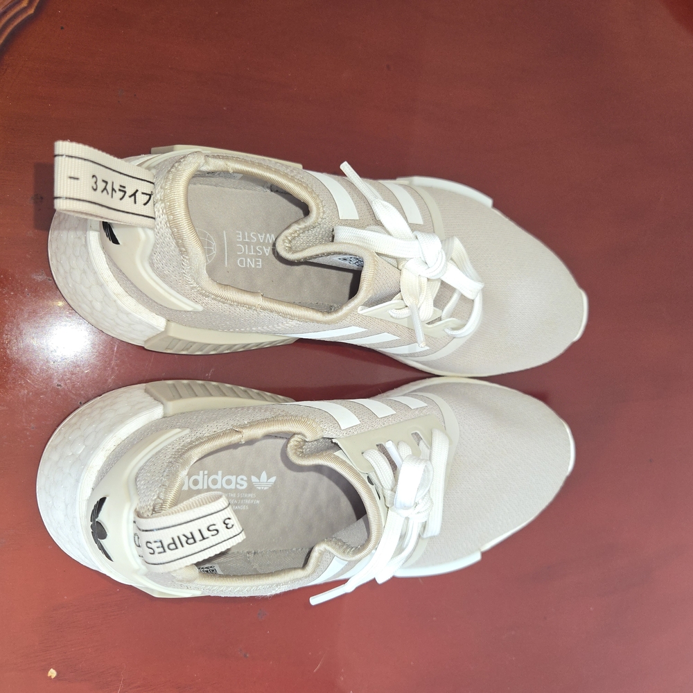 Adidas NMD R1 Wonder Beige White Women 6.5 Mens 4.5 Sneakers Shoes - Picture 10 of 16